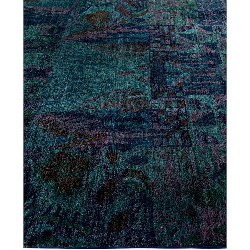 Overdyed One-of-a-Kind Hand-Knotted Area Rug - Multi - 5' 3" x 12' 3"