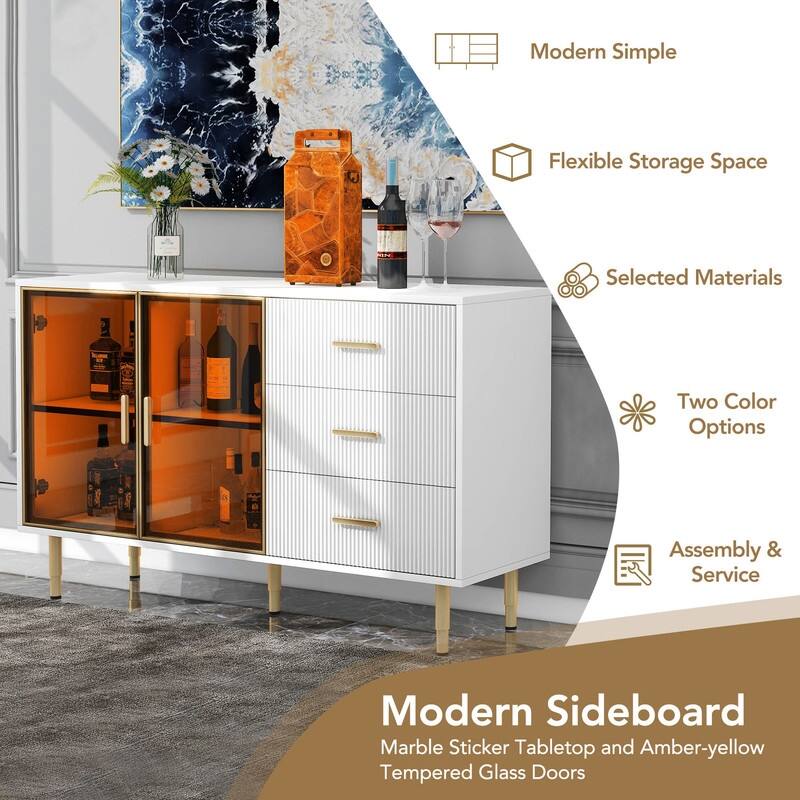 Sideboard Buffet Kitchen Storage Buffet Server with
