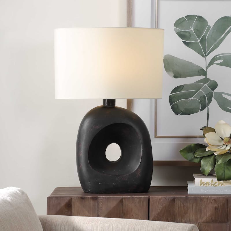 Uttermost Peephole Outdoor Bronze Table Lamp - N/A