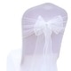 preview thumbnail 4 of 10, 40Pcs Exquisite Workmanship Chair Bow Sash Wear-Resistant Polyester Bow Knot Organza Chair Sashes Wedding Decoration White