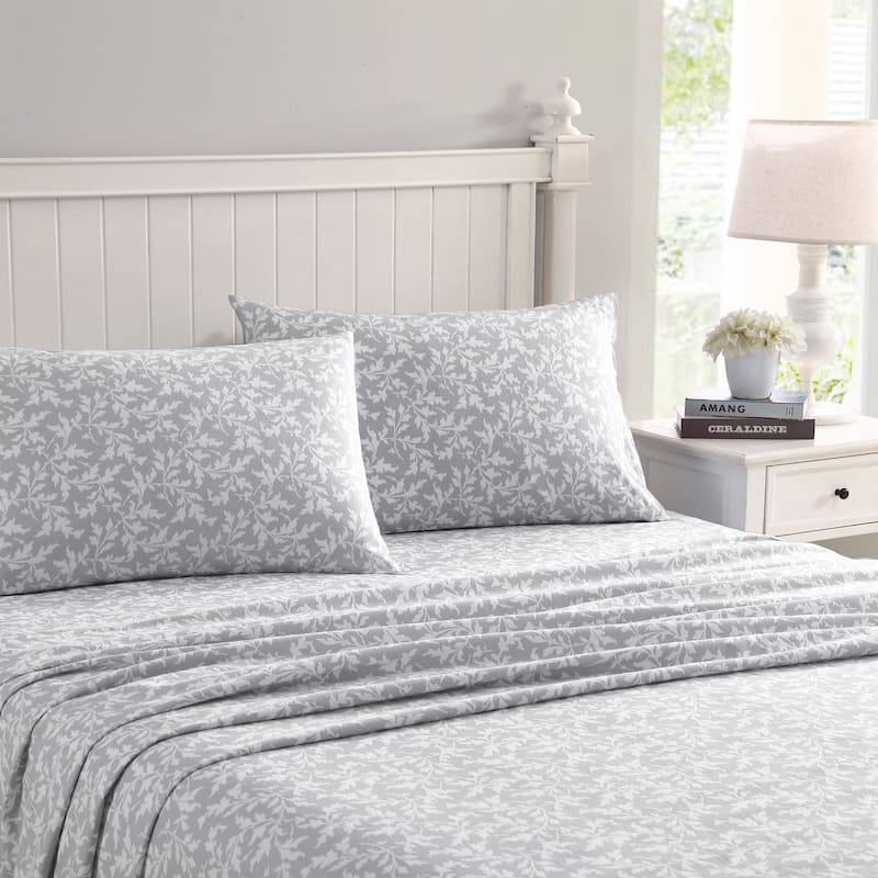 Laura Ashley Printed Cotton Flannel Sheet Set