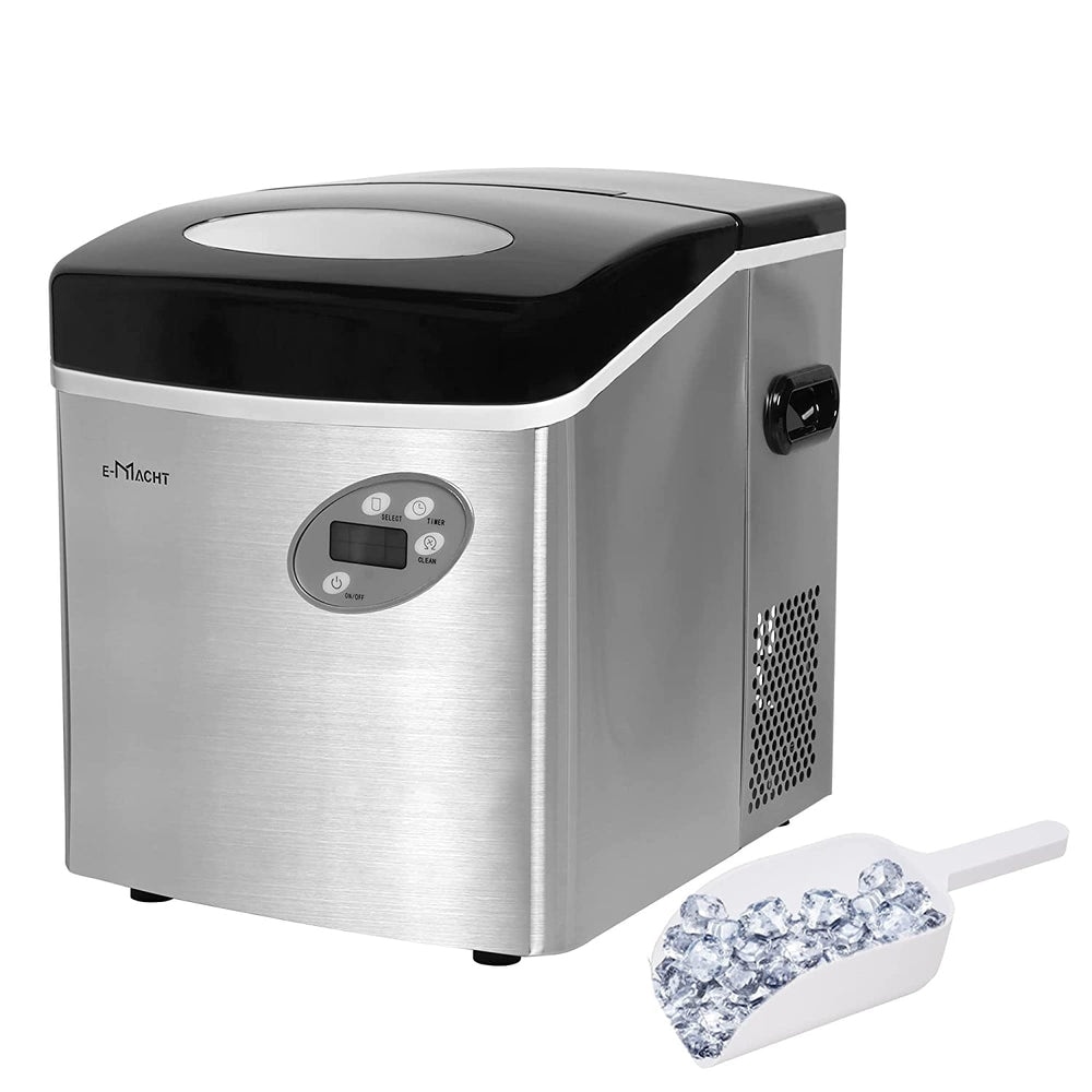 R.W.FLAME 44 Lb. lb. Daily Production Square Ice Cube Countertop Ice Maker