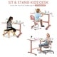 preview thumbnail 15 of 15, Costway 32 x 24inch Kids Desk Height Adjustable Table with Hand Crank - 35.5'' x 24'' x 21''-30''