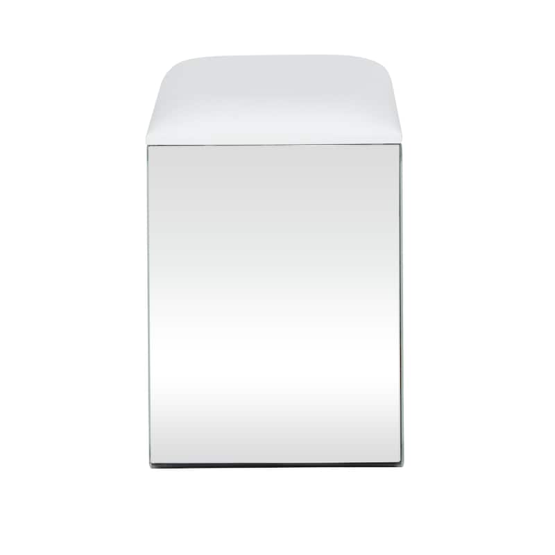 Silver Glam Stool 21 x 22 x 15 - 22 x 15 x 21