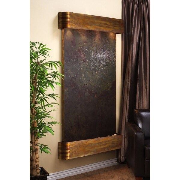 Adagio Summit Falls Fountain w/ Rajah Featherstone in Rustic Copper Finish