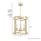preview thumbnail 18 of 29, Hunter Astwood 16" 4-Light Round Chandelier, Dining Room Table, Kitchen Island, Cage, Transitional, Art-Deco