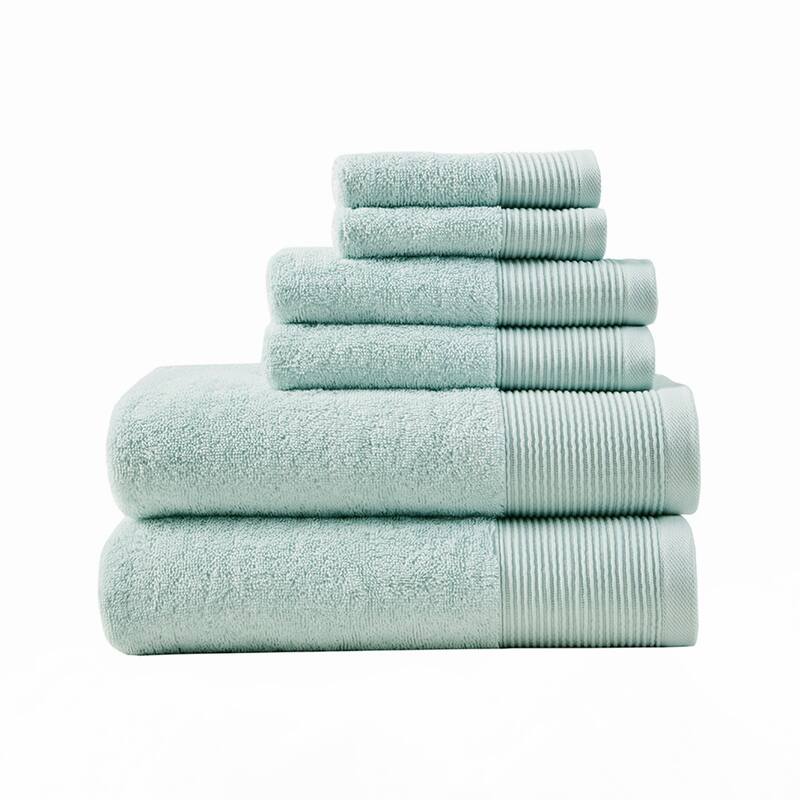 Cotton Tencel Blend Antimicrobial 6 Piece Towel Set