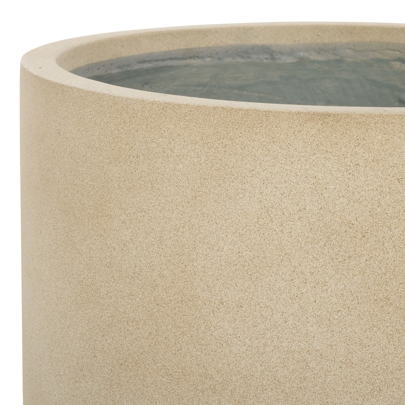 SAFAVIEH Outdoor Lexis Black Planter - 15"W x 15"D x 13"H