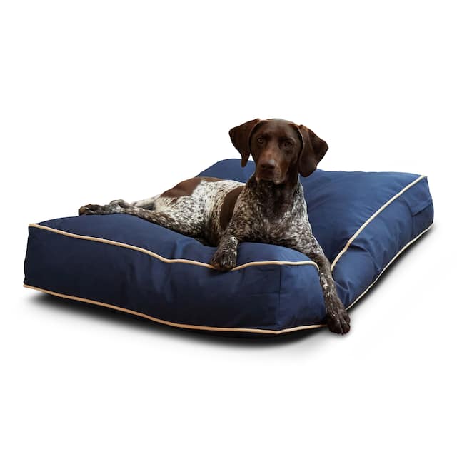 Happy Hounds Casey Navy Rectangle Indoor/Outdoor Dog Bed - Medium