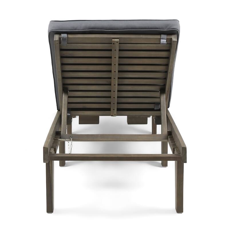 Ariana Kd Wood Chaise Lounge W/ Cushion
