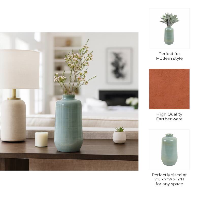 Decorative Vase - Green Ceramic Minimalist