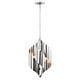 preview thumbnail 3 of 9, Ruzha 12 Inch Crome Polish Pendant 4 Light