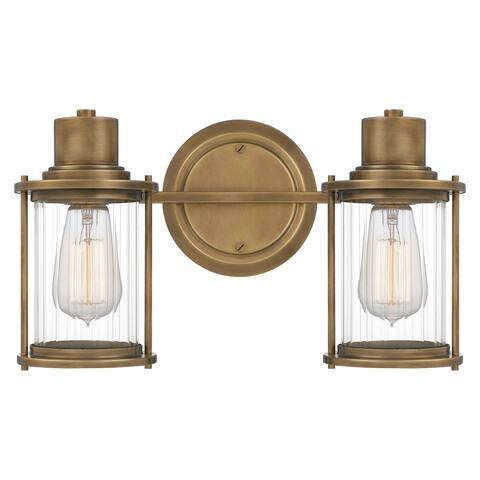 Quoizel Riggs Weathered Brass 2-light Bath Light