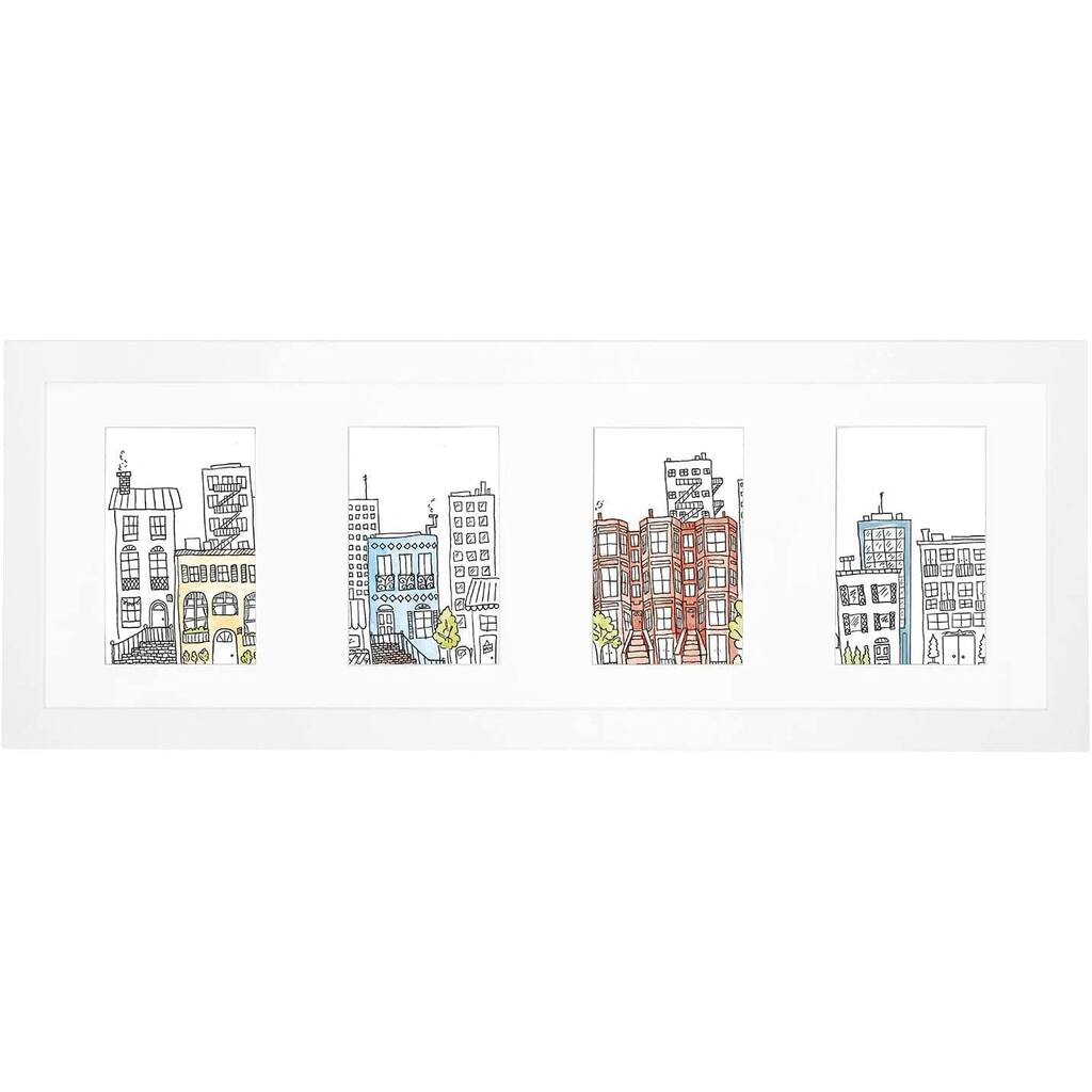 EDGEWOOD Collage Picture Frame Real Glass 8x24 inches