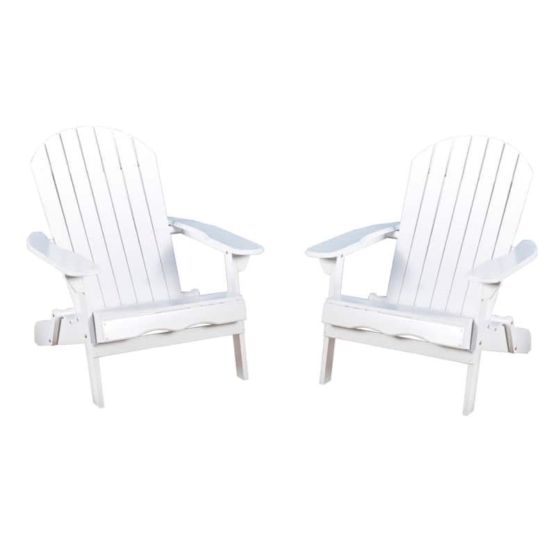 Hanlee Outdoor Rustic Acacia Wood Folding Adirondack Chair (Set of 2) by Christopher Knight Home