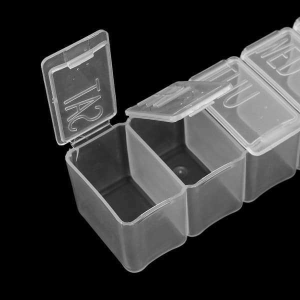 Pill Tablet Medicine 7 Days Weekly Dispenser Organizer Storage Case - Clear