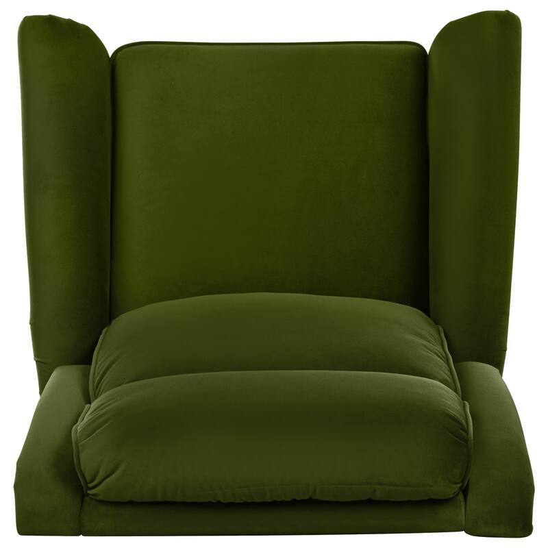 Home Theater Swivel Recliner Chair, Manual Rocking Nursery Rocker w/Adjustable Backrest Rolled Arms Lounge Chair with Rivet Trim