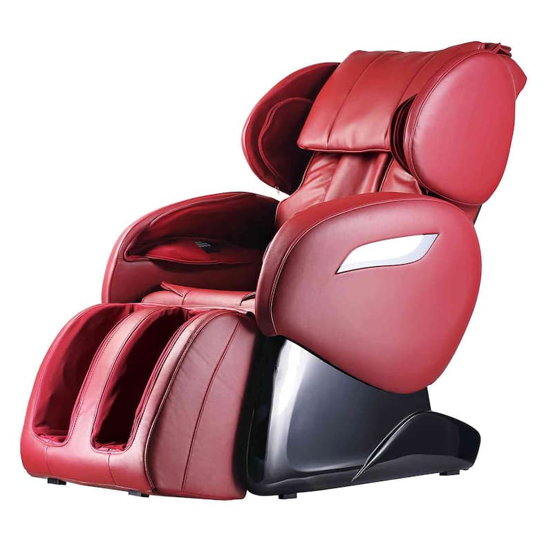 Pontious Modern Zero Gravity Massage Chair with Kneading Technique - Burgundy