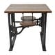 preview thumbnail 21 of 37, Brown Teak Wood Dining Table with Two, Four or Eight Attached Seats