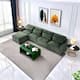 Option 4 Seater with Ottoman Green