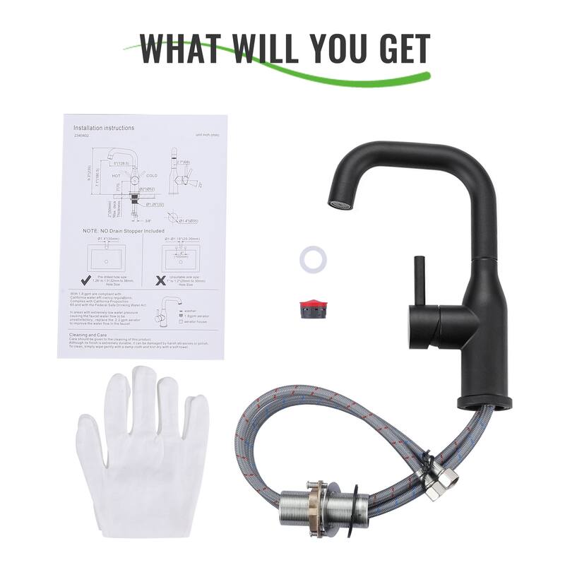 WOWOW Single Handle Bar Faucet With Swivel Spout