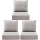 preview thumbnail 122 of 121, Gymojoy 24"x22"x6" Patio Thick Cushions & Pillows Set - Deep Seat Indoor/Outdoor Water & Fade Resistant Three Sets - Beige
