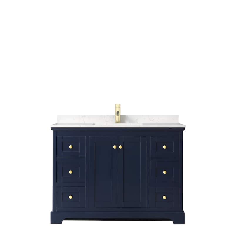 Avery 48 Inch Single Vanity, Cultured Marble Top