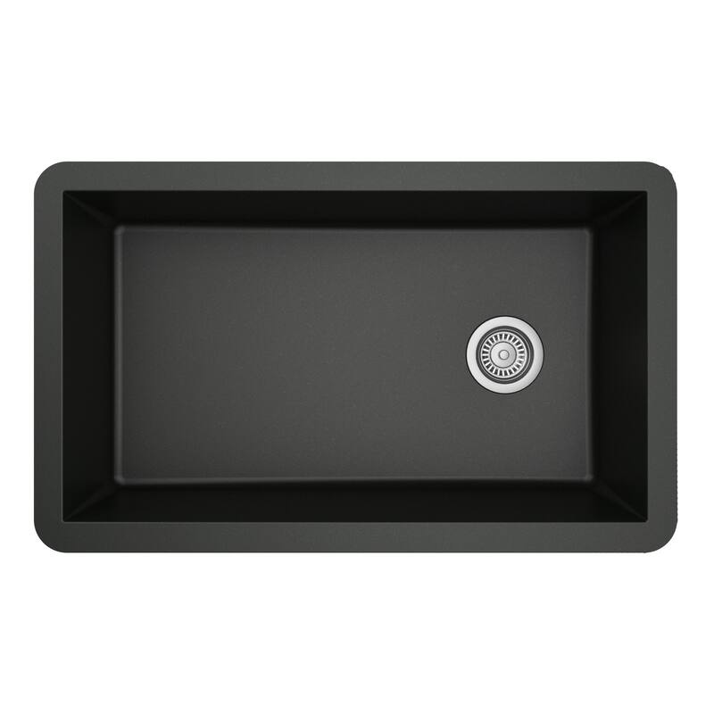 Karran Undermount Quartz 32 in. Single Bowl Kitchen Sink Kit
