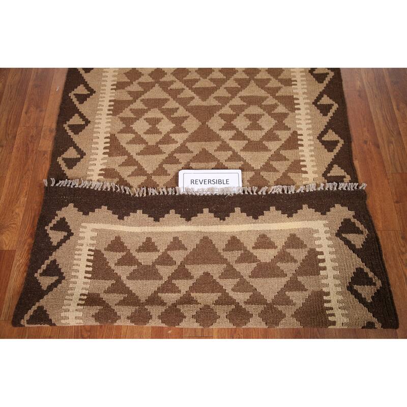 Reversible Kilim Oriental Rug Flat-weave Wool Carpet - 3'3" x 5'2"