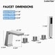 preview thumbnail 30 of 39, Roman Tub Faucet with Handheld Shower 3-Handle Deck Mount Bathtub Faucet Set