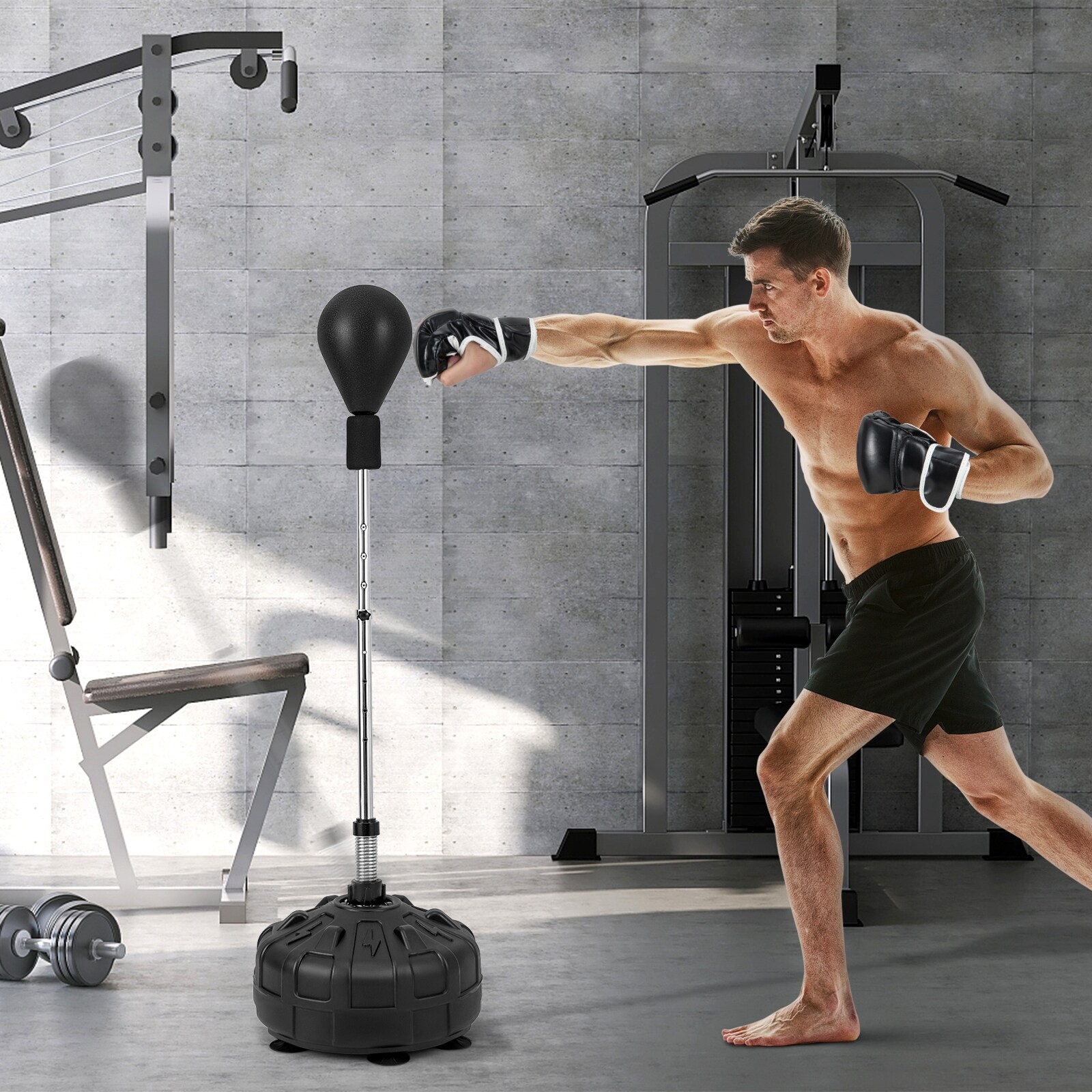Freestanding reflex punching bag cheap