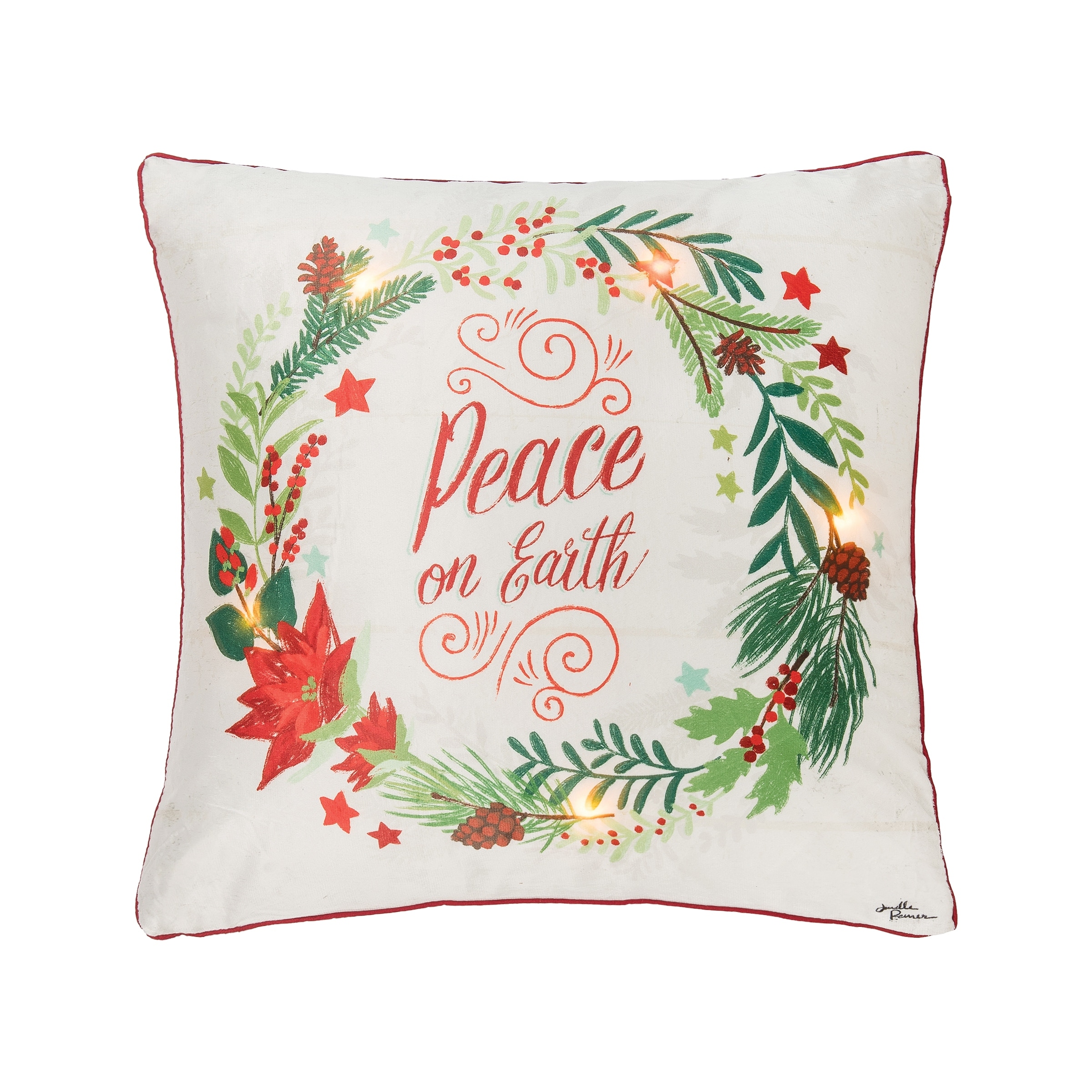 Christmas Peace On Earth LED Pillow