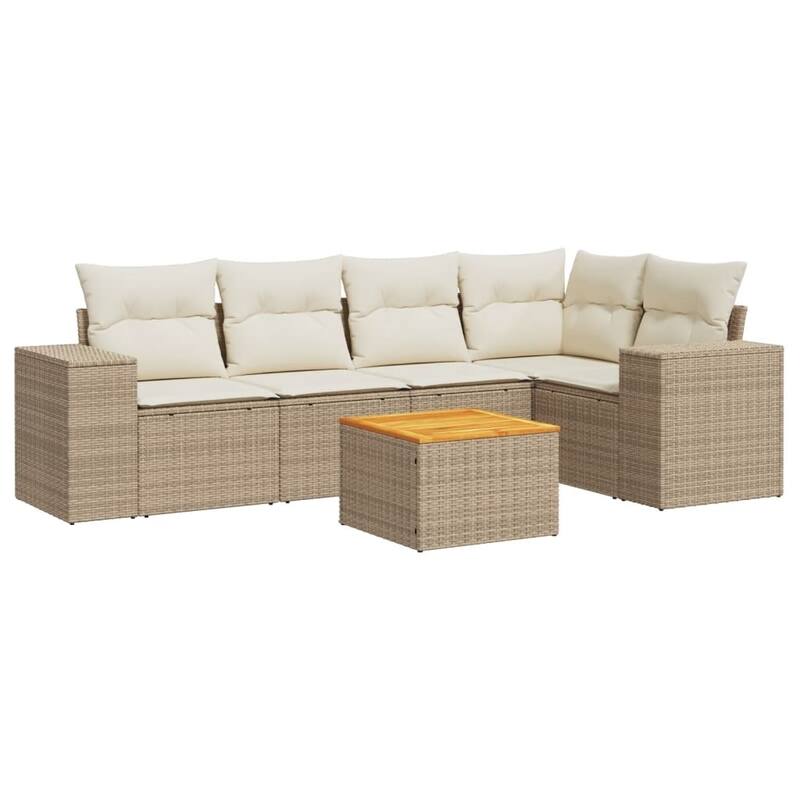 vidaXL Garden Sofa Set Black - 21.7 x 21.7 x 14.6