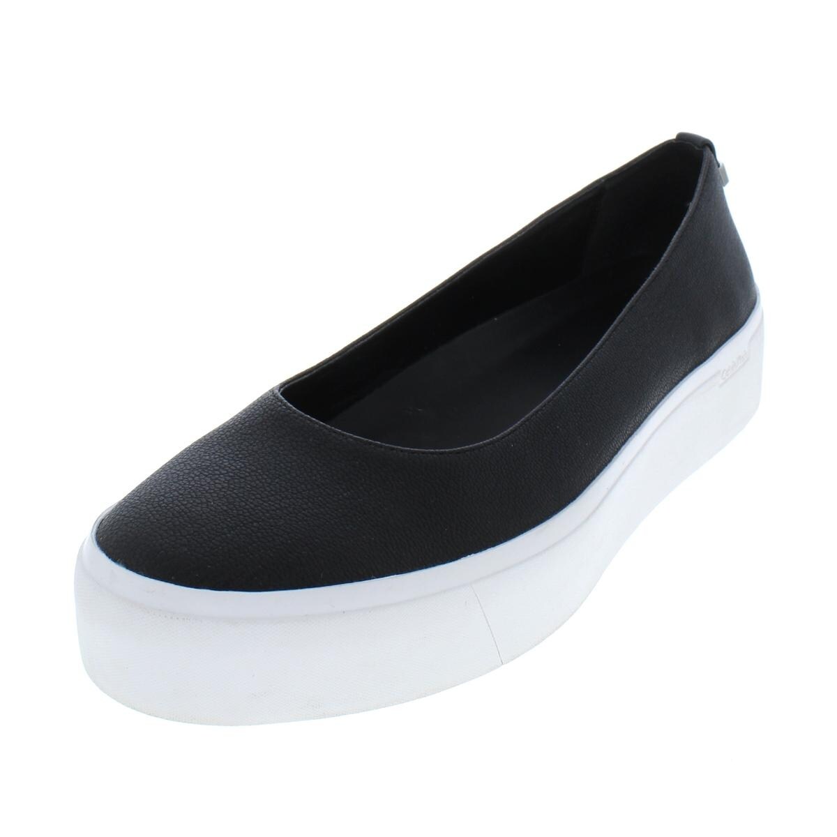Shop Calvin Klein Womens Janie Casual Shoes Faux Leather Flatform