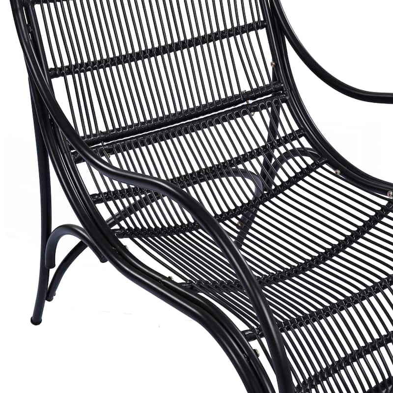 3 Pieces Wicker Outdoor Patio Furniture Set with Lounge Chair