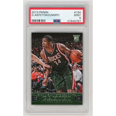 Giannis Antetokounmpo 2013 Panini Basketball Rookie Card RC #194 Graded PSA 9 - 8'6" x 11'6"