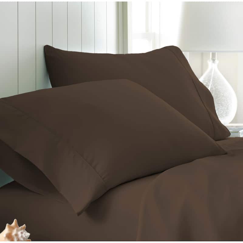 Home Collection Premium Ultra Soft 2-piece Microfiber Pillowcase Set - Standard - Chocolate