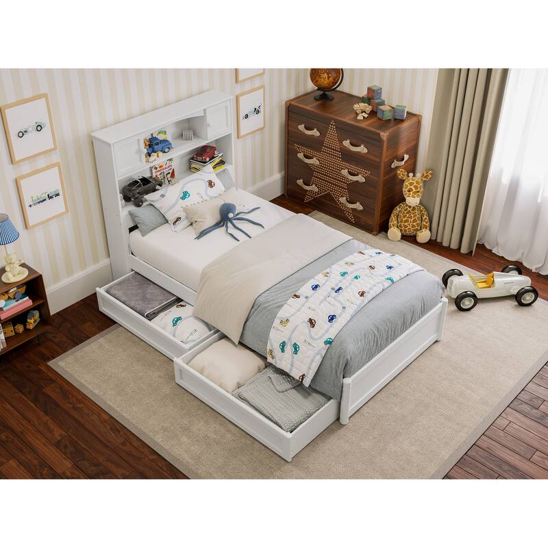 Hadley Platform Bed with Panel Footboard and Storage Drawers