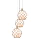 Option Antique Brass / White Glass with Brown Rope
