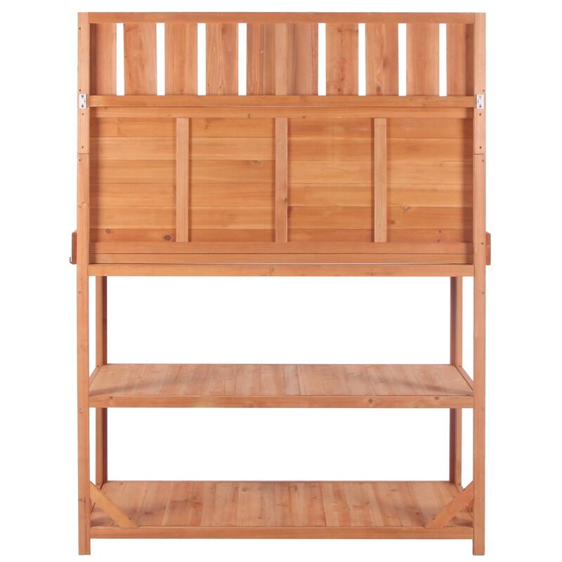 65" Large Wooden Rustic Outdoor Potting Table
