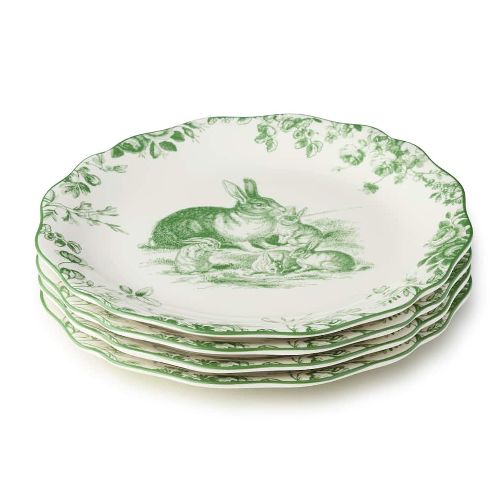 Certified International Le Jardin Set of 4 Dinner Plate 11" - 10.75"W x 10.75"D x 1.125"H