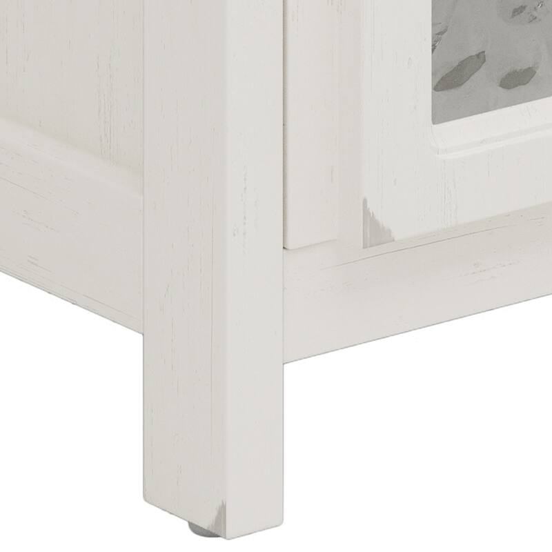 Roomfitters 31" Farmhouse Bathroom Vanity with Ceramic Sink, Rustic Cabinet with Bronze Pulls and Soft-Closing Doors