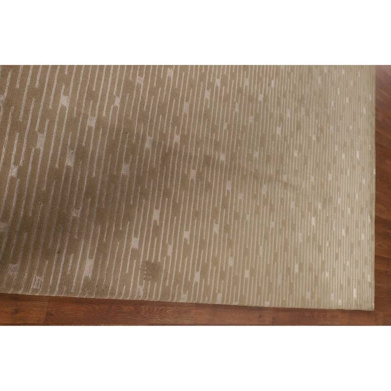 Nepalese Modern Area Rug Hand-Knotted Wool Carpet - 9'3" x 11'10"