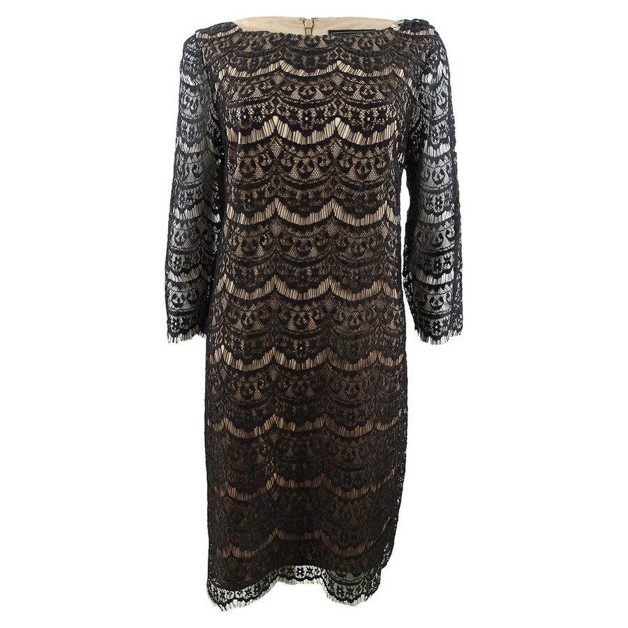 jessica howard scalloped lace shift dress