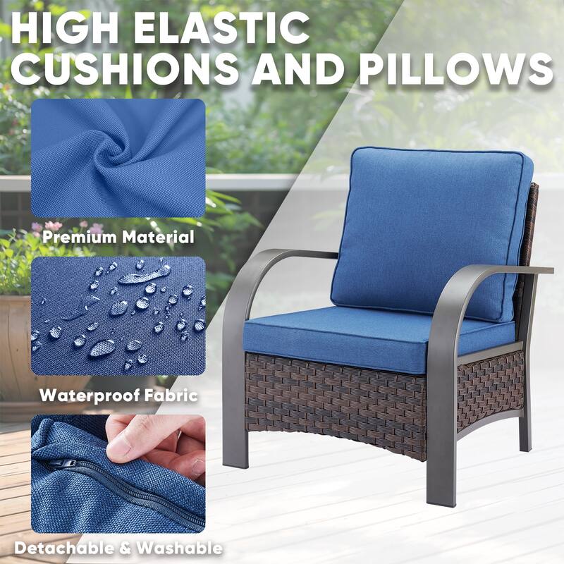 Outside Fire Pit Table with Swivel Chair Ottoman Sofa Set
