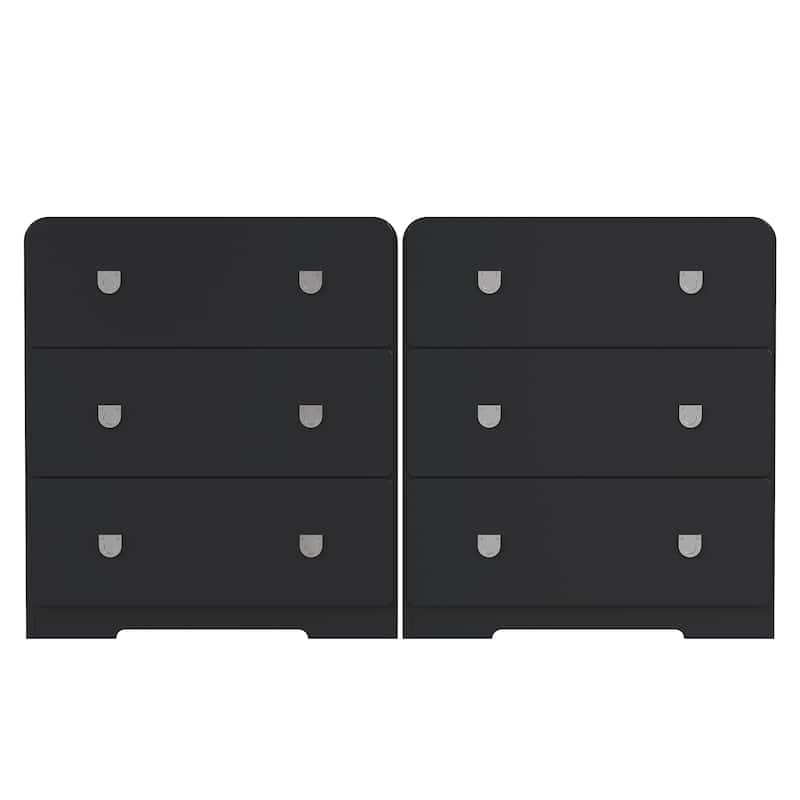 Painted 3-Drawer Nightstand for Bedroom