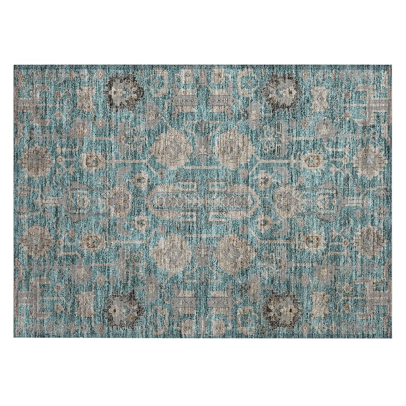Machine Washable Indoor/ Outdoor Chantille Boho Traditional Rug
