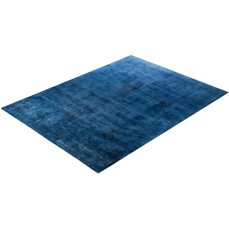 Contemporary Overdyed Wool Hand Knotted Area Rug - 10' 2" x 13' 6"