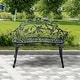 preview thumbnail 4 of 8, Costway Patio Garden Bench Chair Style Porch Cast Aluminum Outdoor