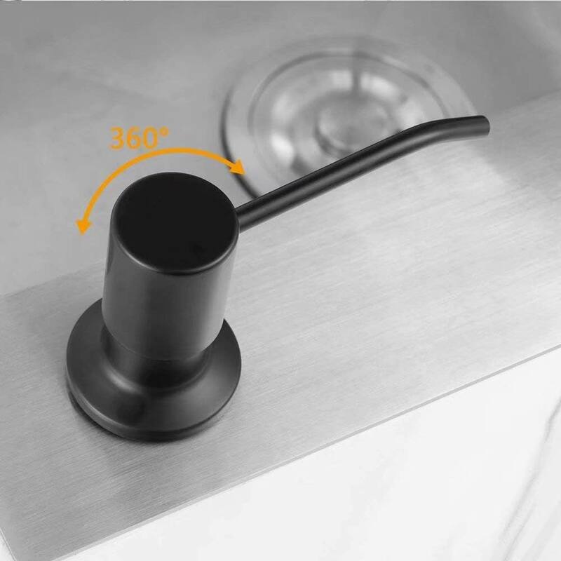 Becomrock Built In Black Stainless Steel Soap Dispenser - One Size